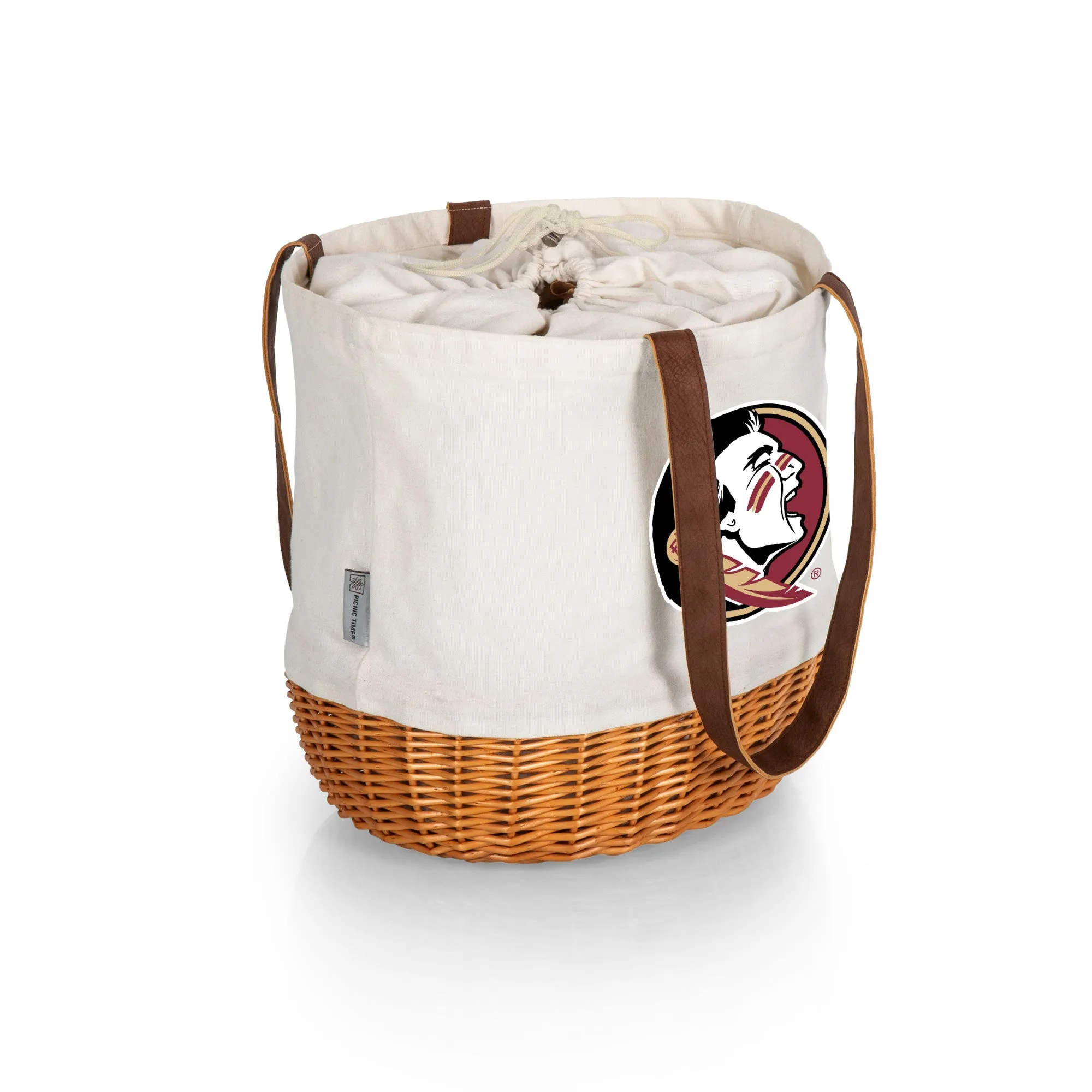 Florida State Seminoles - Coronado Canvas and Willow Basket Tote