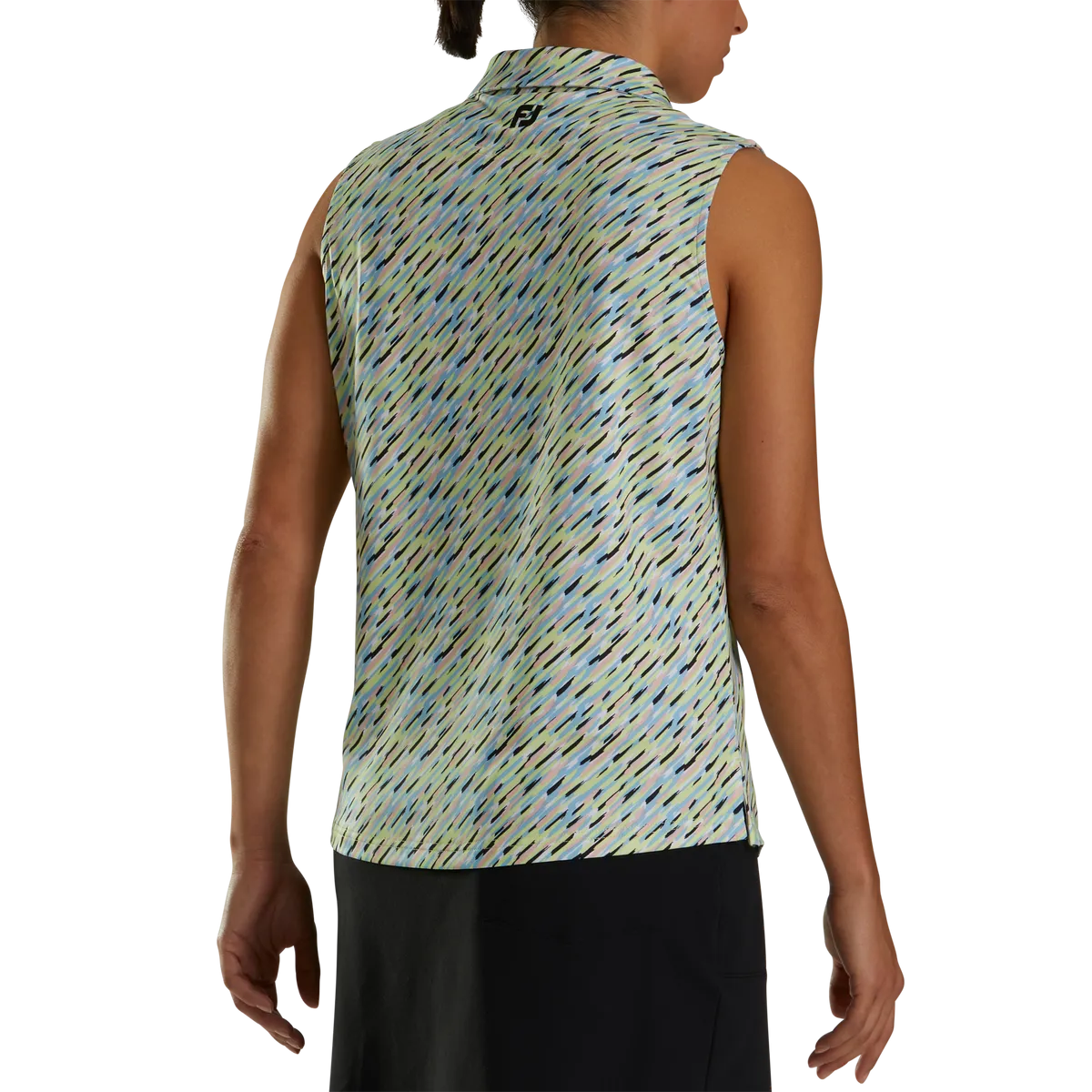 FootJoy Women's Sleeveless Polo- Black Multi-Color