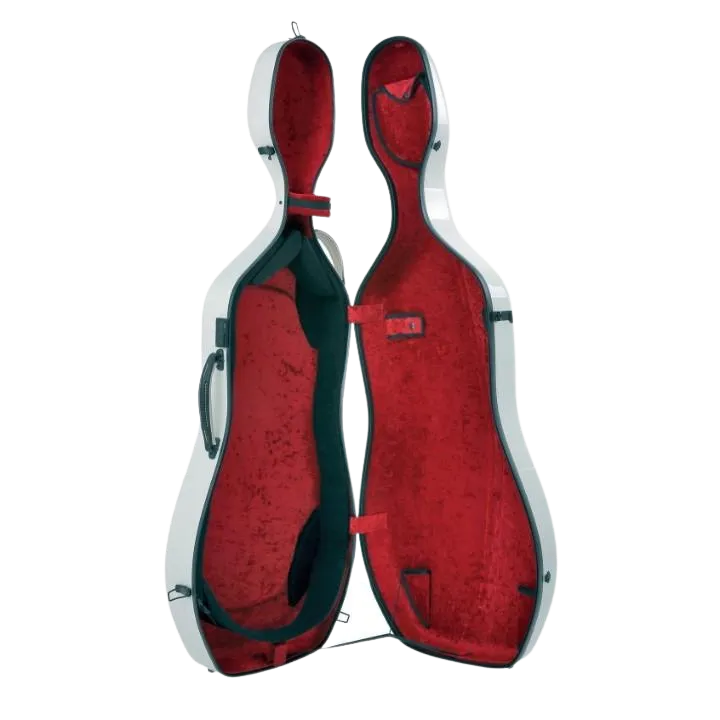 GEWA Air 3.9 Cello Case White Gloss with Red Interior