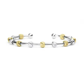 Golf Goddess Two-Tone Silver and Gold Stroke Counter Bracelet