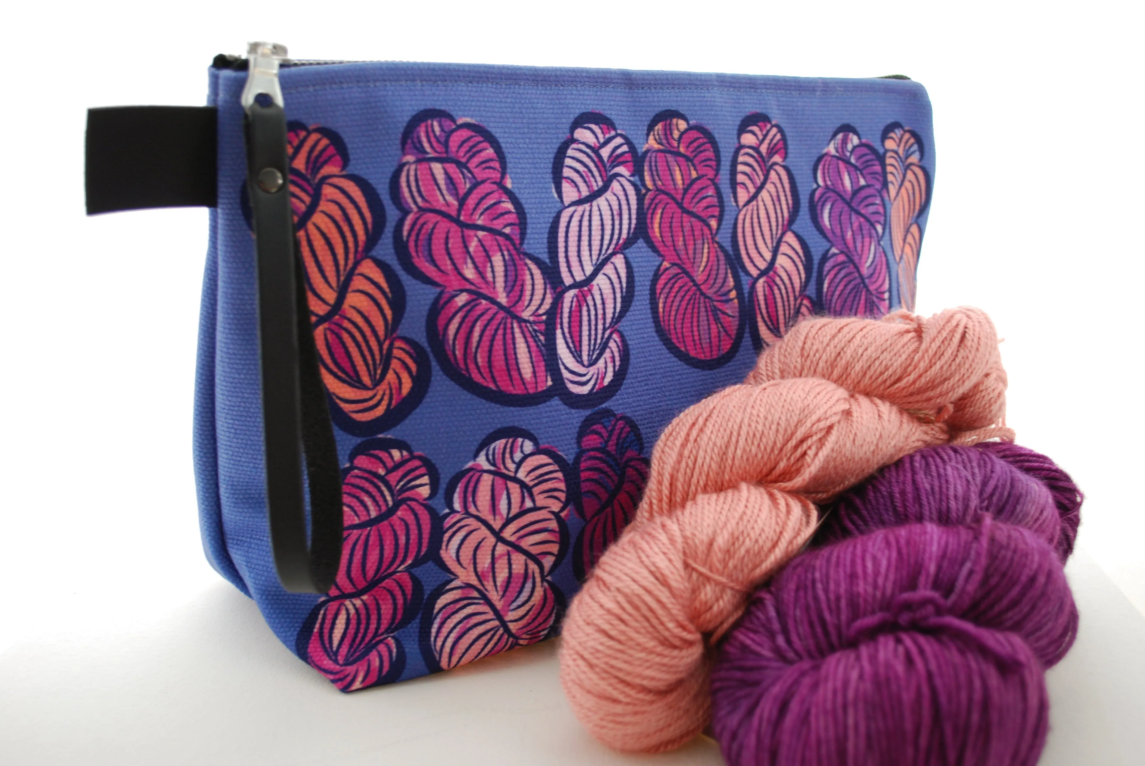 Hallelujah! (It's raining yarn) Knitting Project Bag - Purple