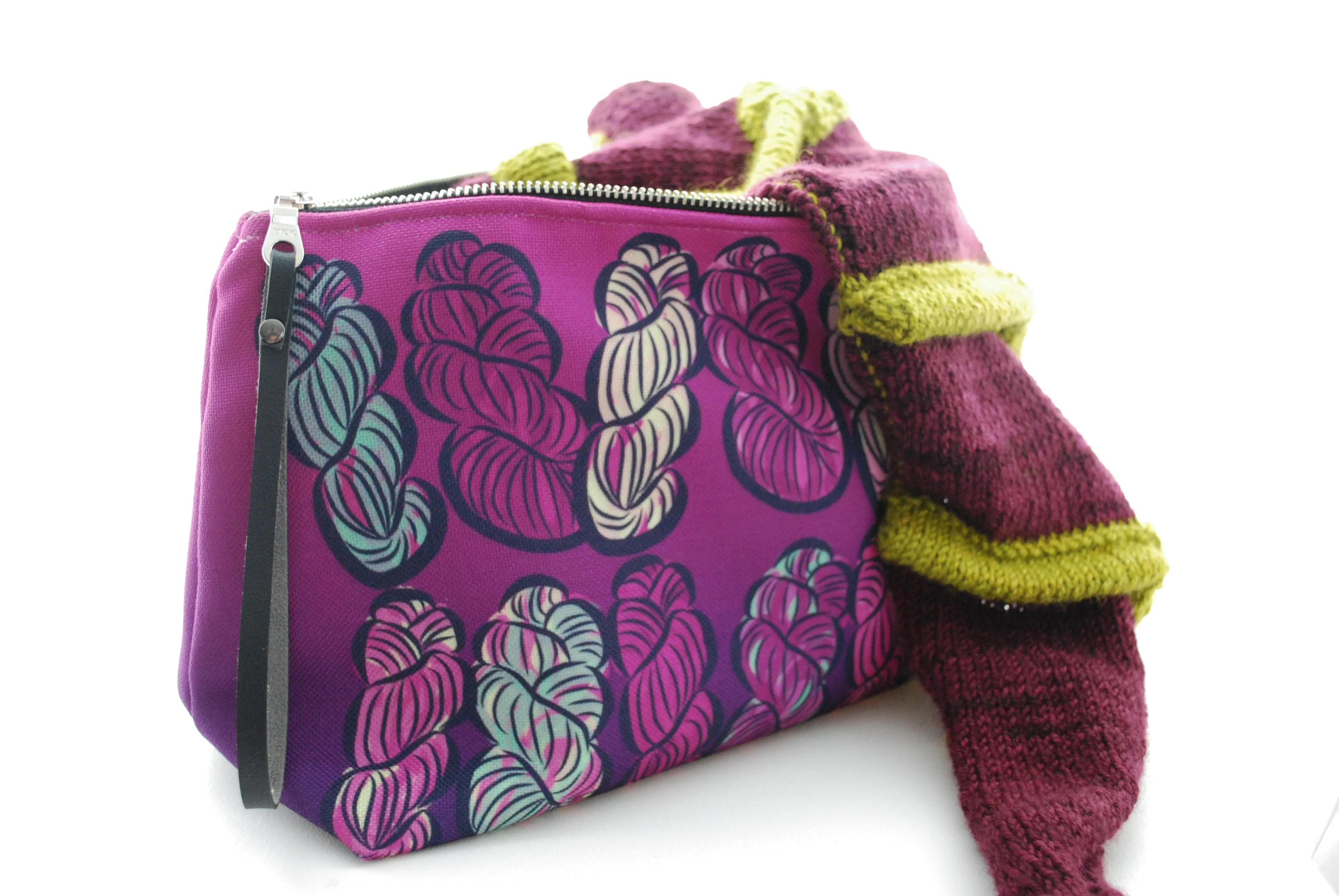 Hallelujah! (It's raining yarn) Knitting Project Bag - Purple