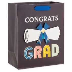 Hallmark 9.6'' Congrats Grad Diploma Scroll Medium Graduation Gift Bag