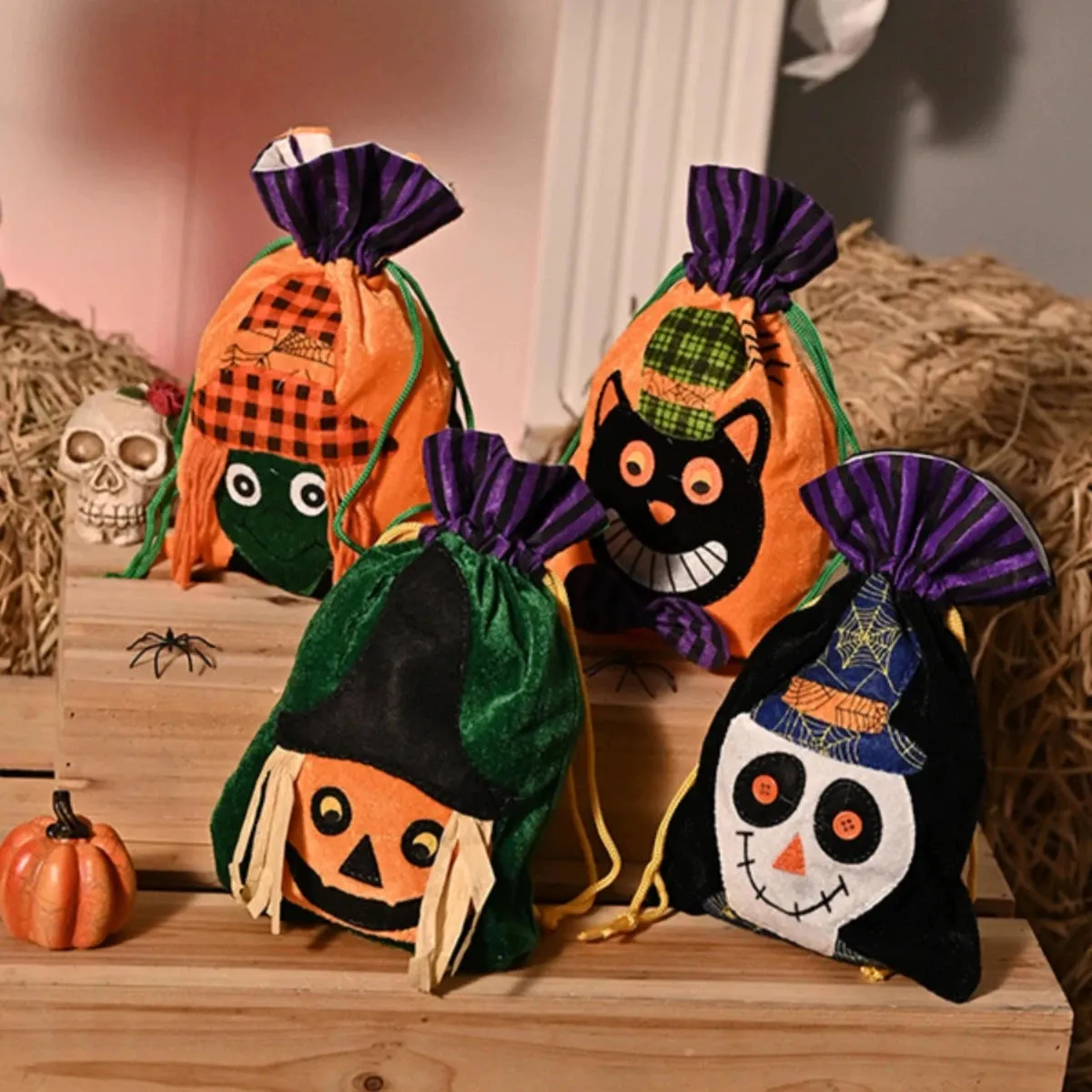 Halloween Handheld Pumpkin Candy Bags