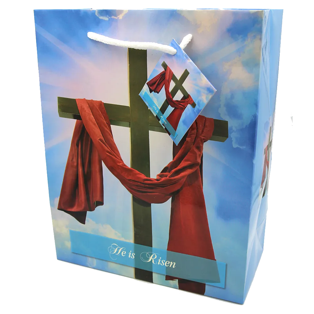 HE IS RISEN Gift Bag   Large - 9-3/4 inch x 7-3/4 inch