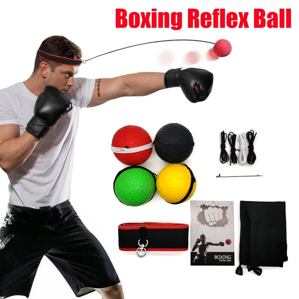 Headband w/ Boxing Reflex Punching Ball Set (Fitness Training)