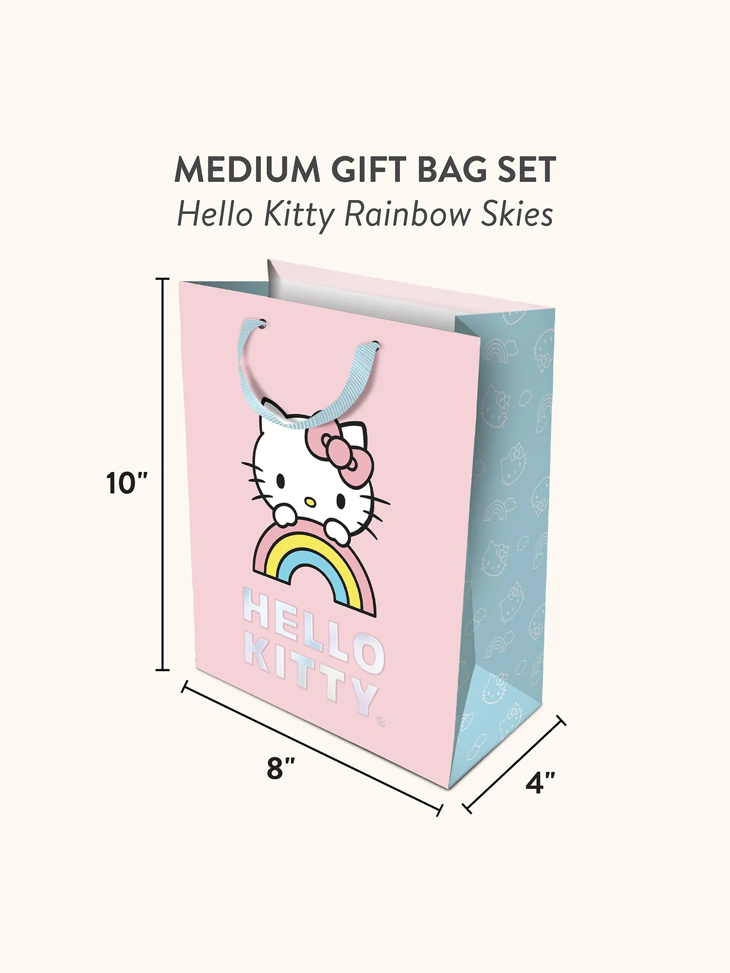 Hello Kitty Rainbow Skies Medium Gift Bag Set