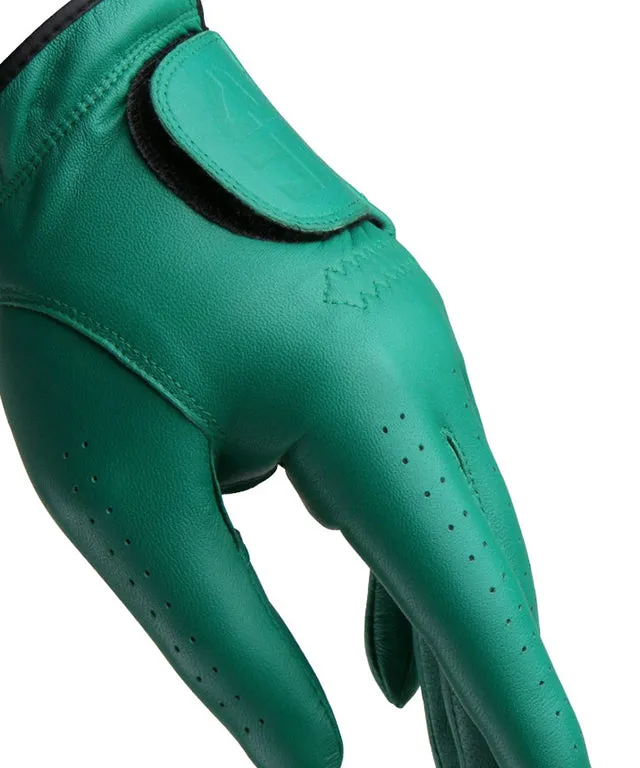 HENRY STUART Skin Fit Natural Sheepskin Color Golf Gloves - Green