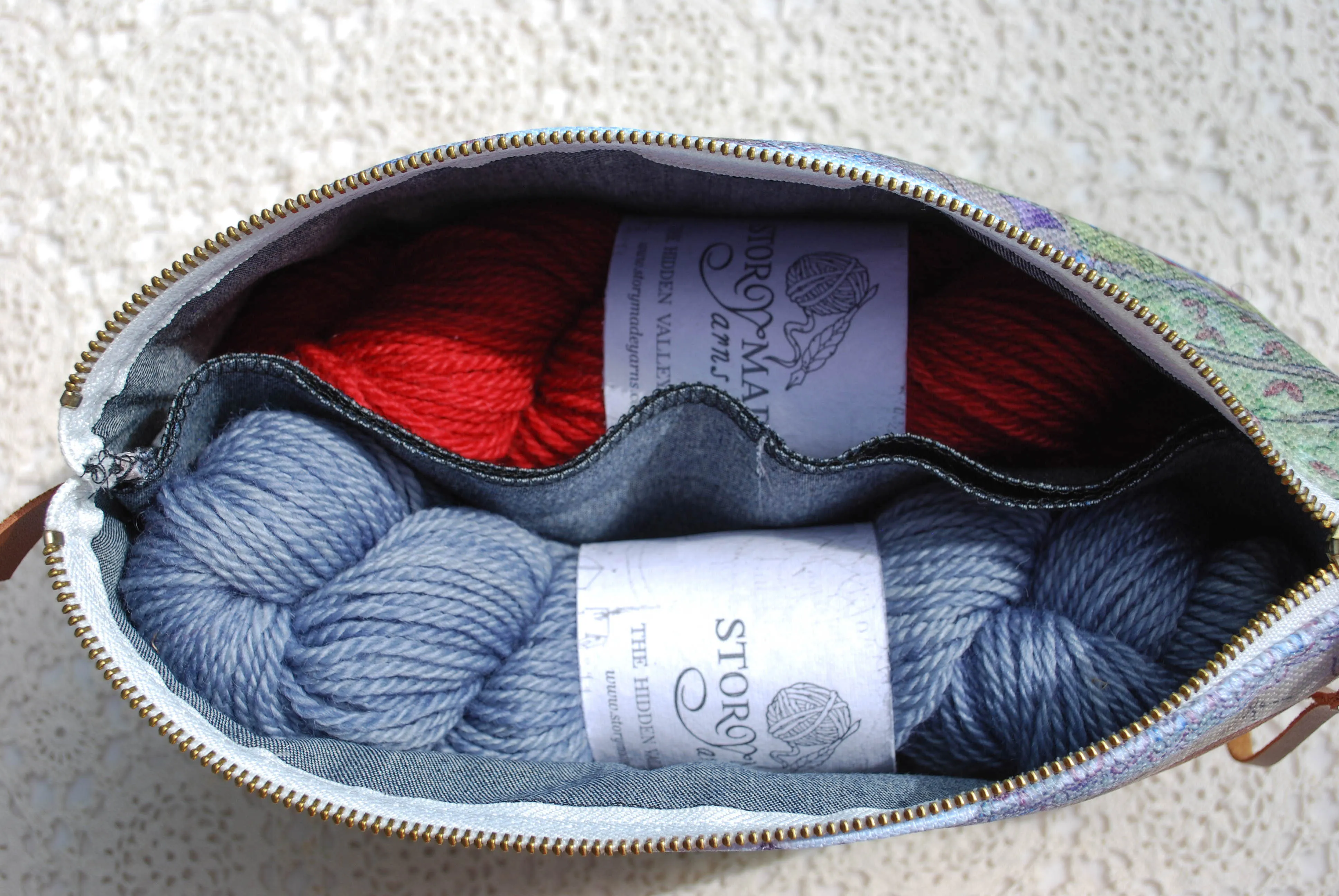 Illustrated Project Bag for Knitting, Crafts: "The Hidden Valley" from Story Maker