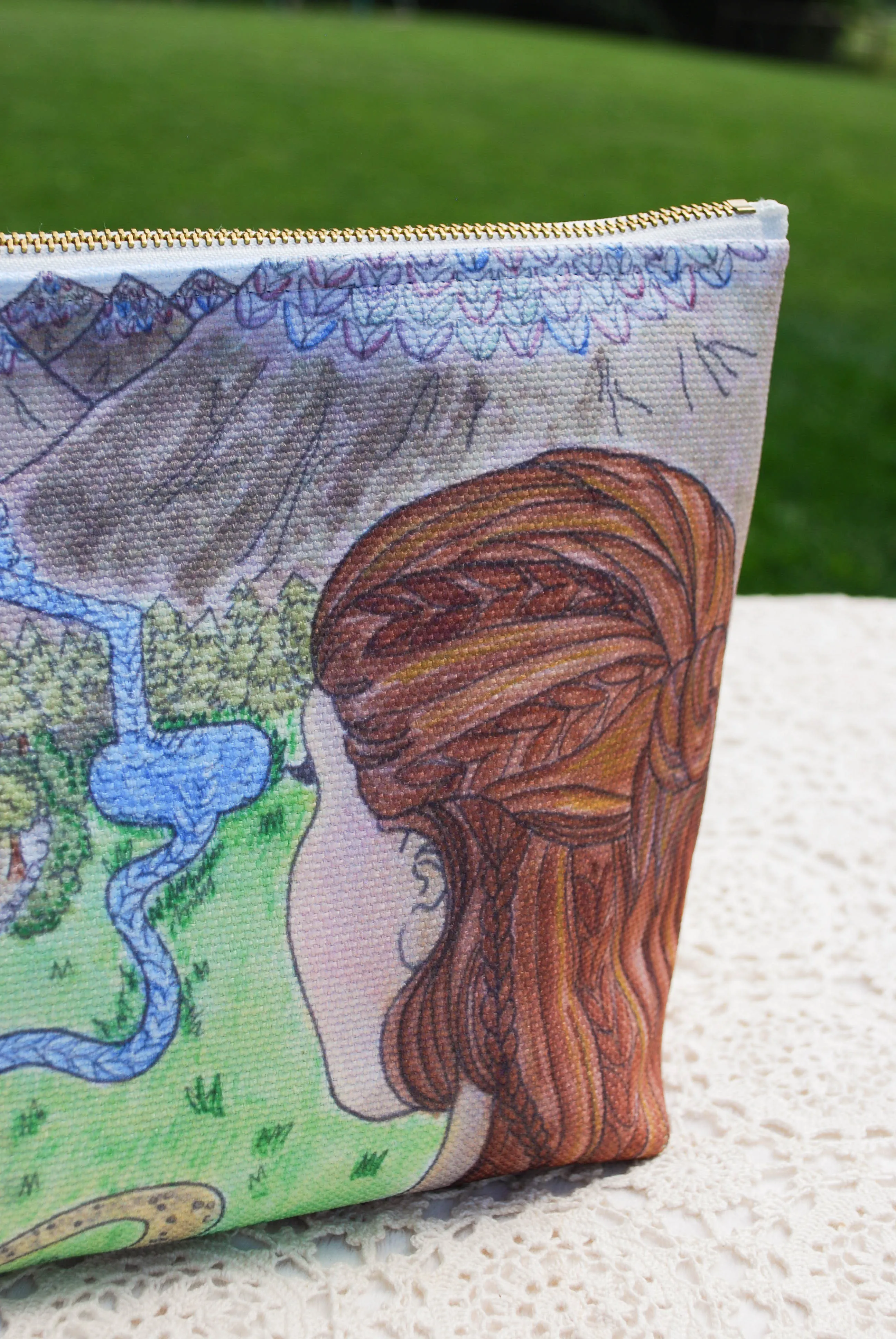 Illustrated Project Bag for Knitting, Crafts: "The Hidden Valley" from Story Maker