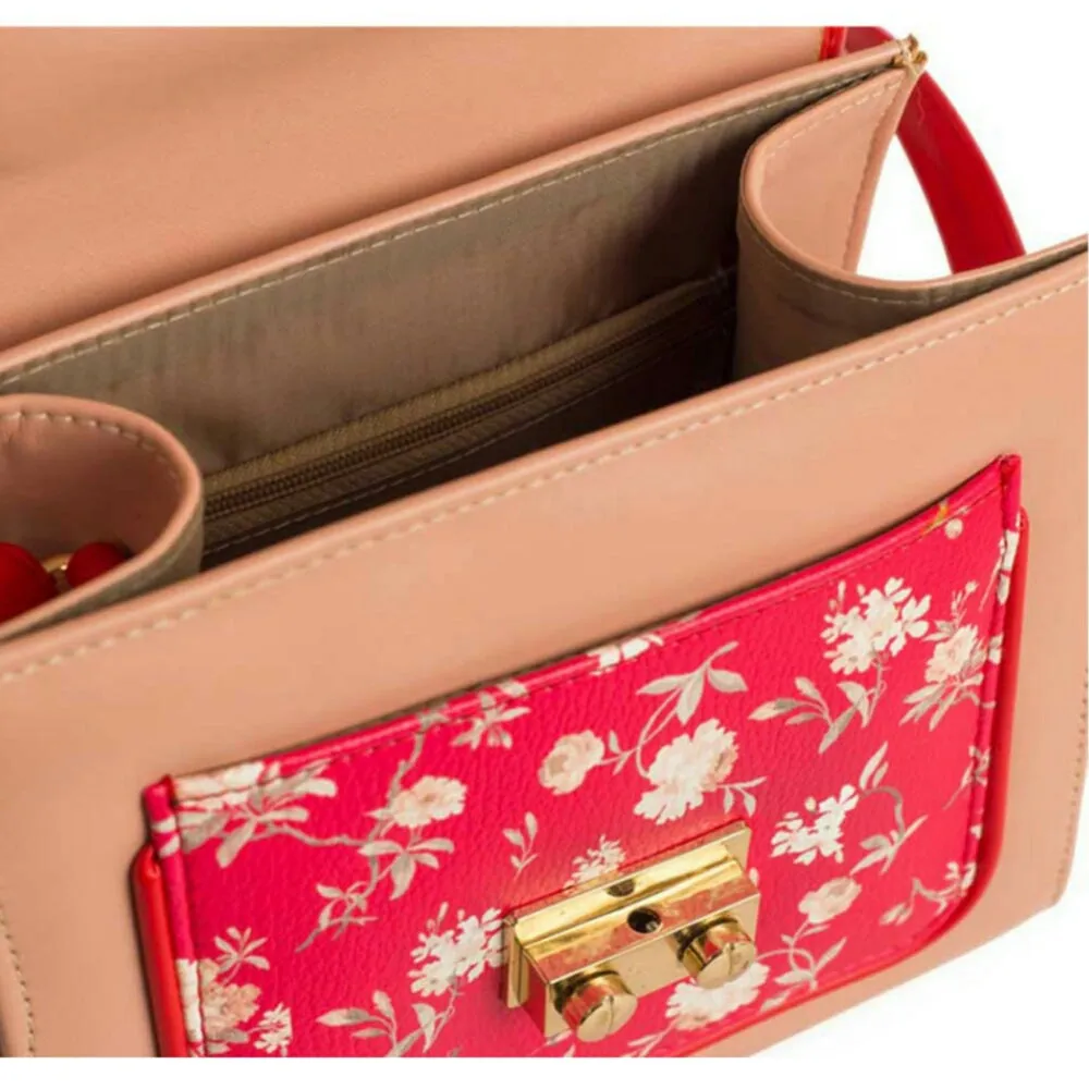 IMARS Stylish Crossbody Pink Floral For Women & Girls (Handbag) Made With Faux Leather