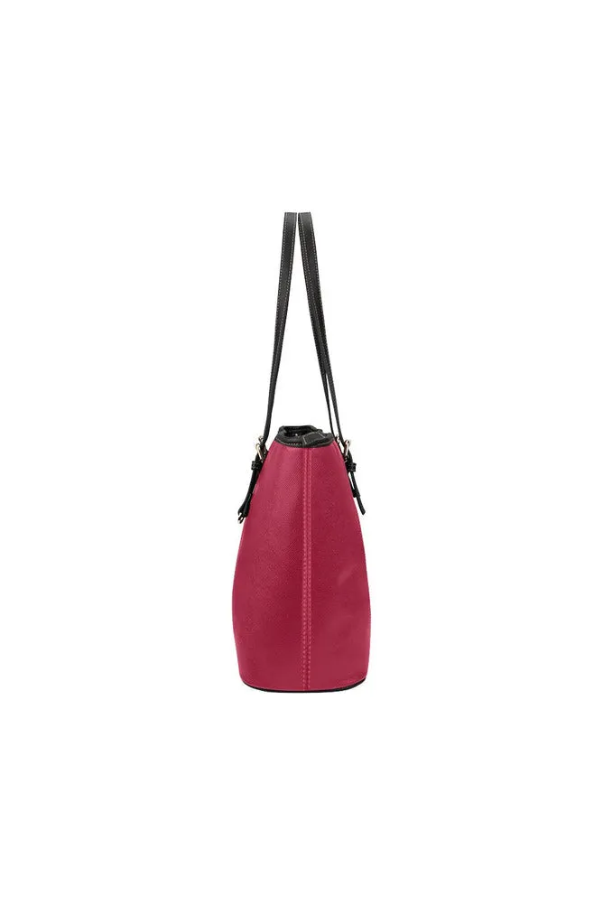 Jester Red Small Leather Tote Bag