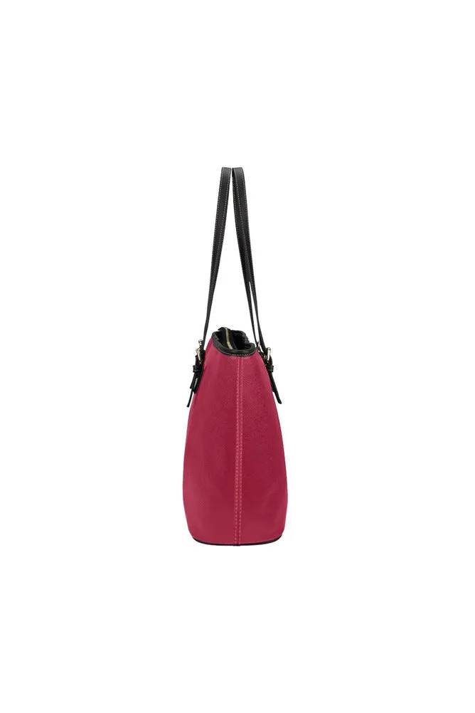 Jester Red Small Leather Tote Bag