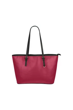 Jester Red Small Leather Tote Bag