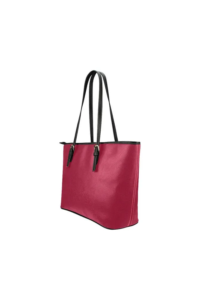 Jester Red Small Leather Tote Bag