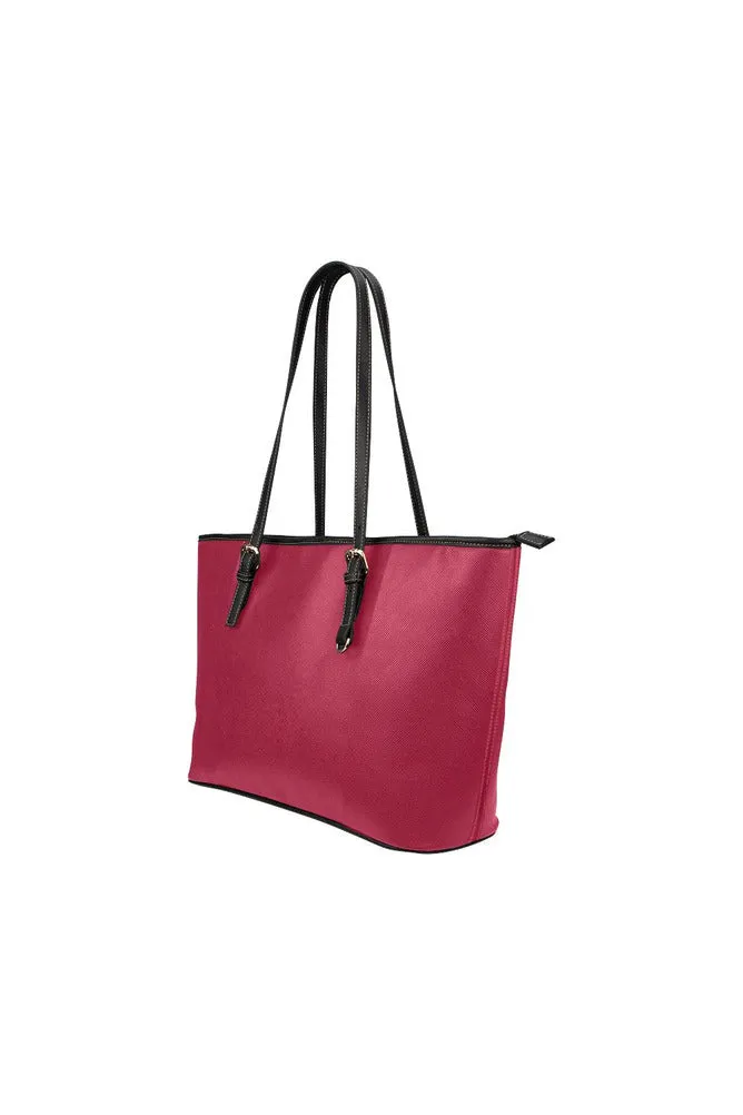 Jester Red Small Leather Tote Bag