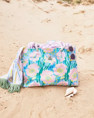 Kip & Co Tumbling Flowers Beach bag