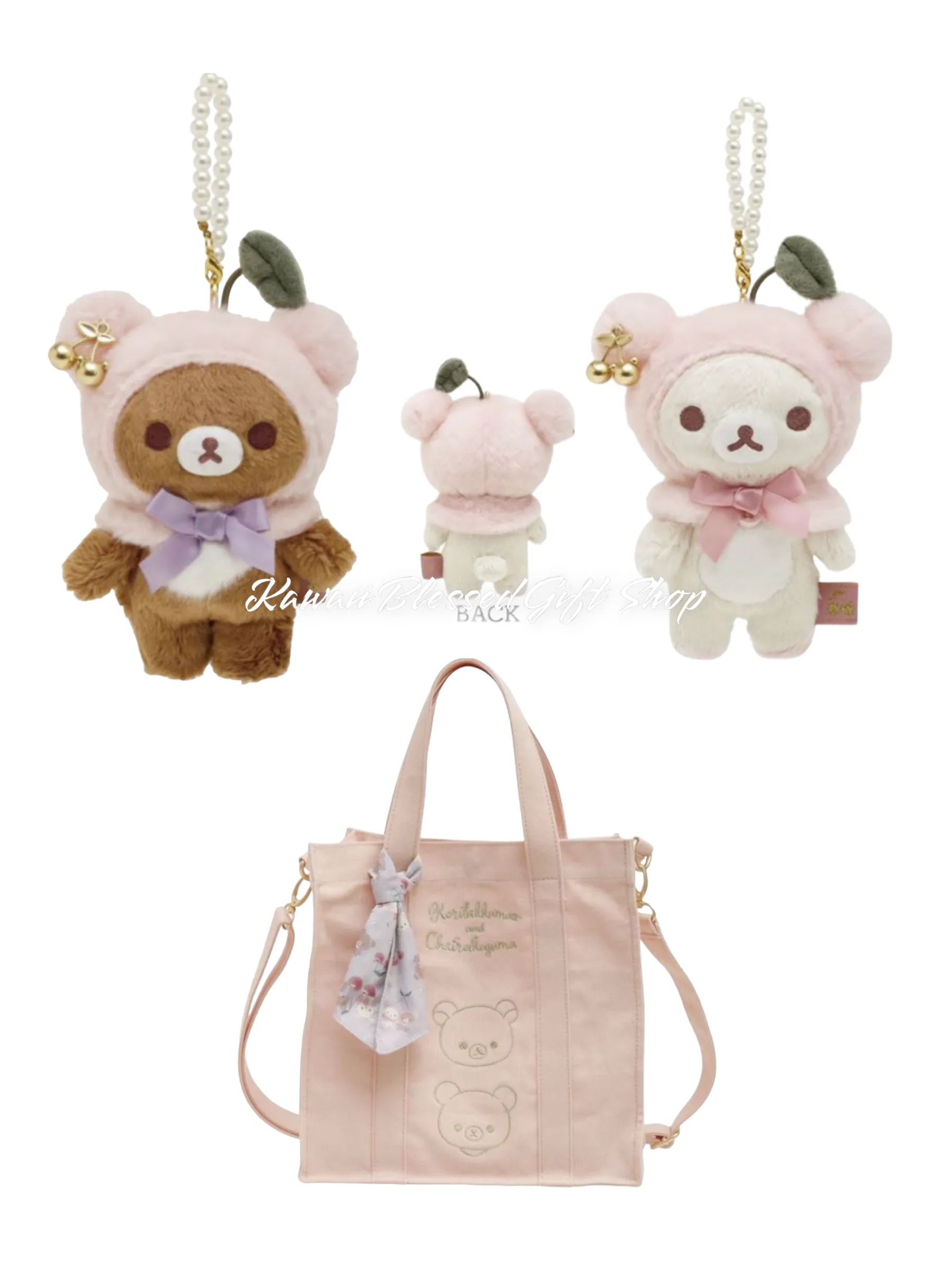 Ko-Rilakkuma ChairoiKoguma Shining Jewel Cherry Tote Bag Keychain Macot