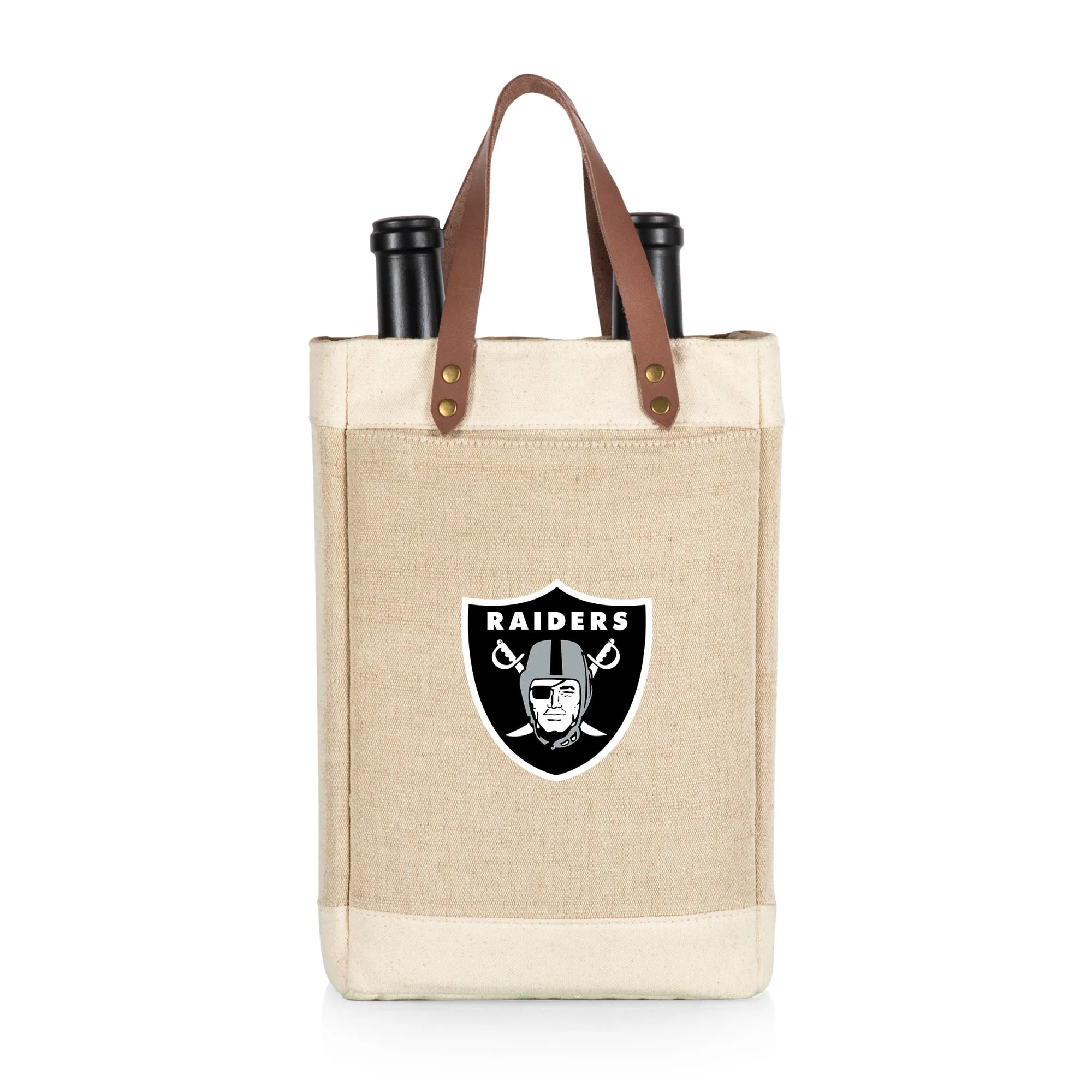 Las Vegas Raiders - Pinot Jute 2 Bottle Insulated Wine Bag