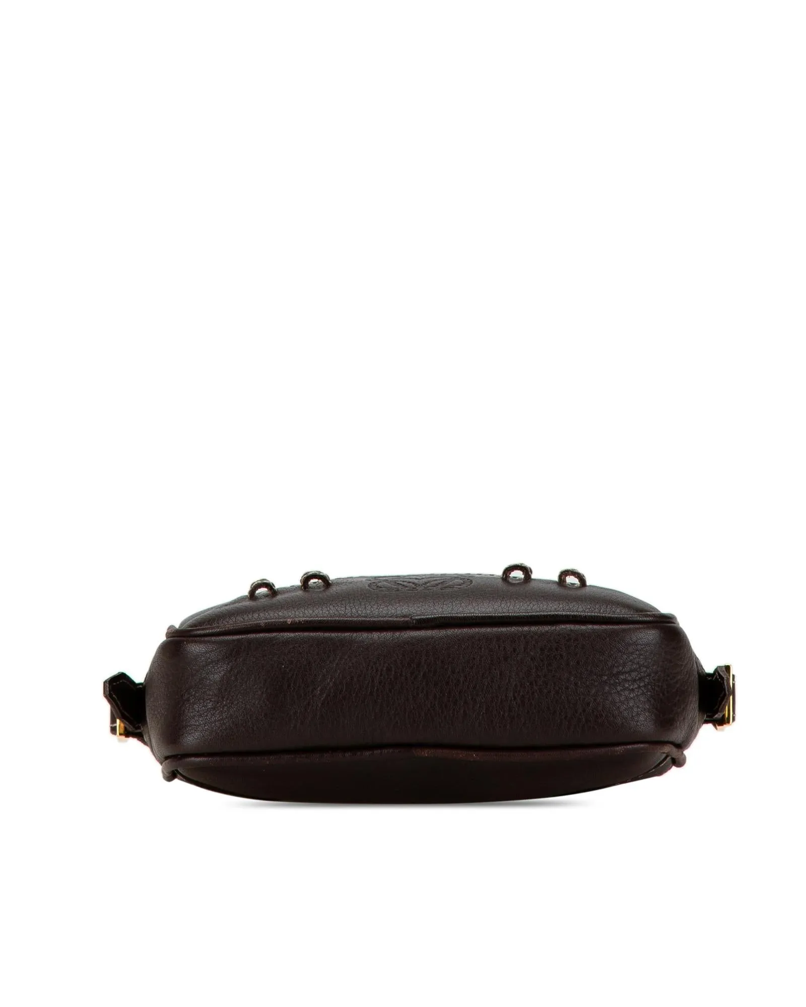 Leather Crossbody Bag with Top Zip Closure and Flat Strap