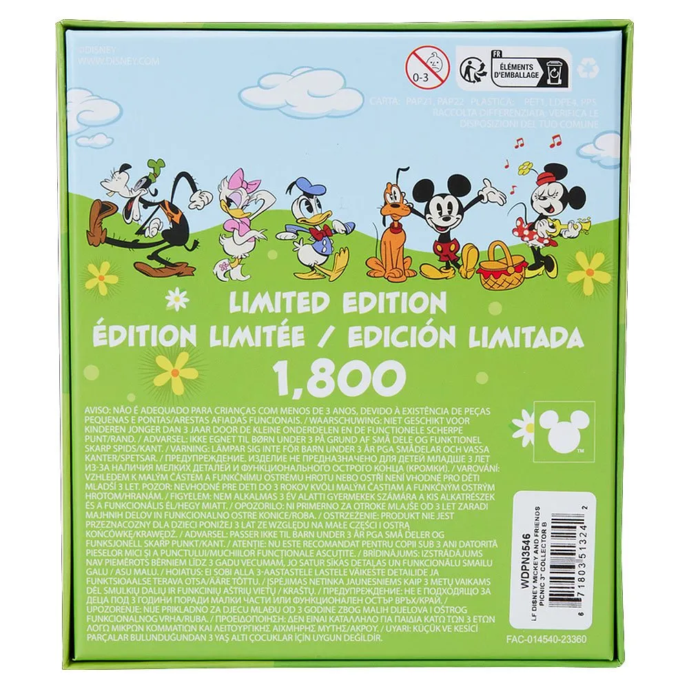 Loungefly x Mickey & Friends Picnic Blanket 3" Collector Box Spinning Pin