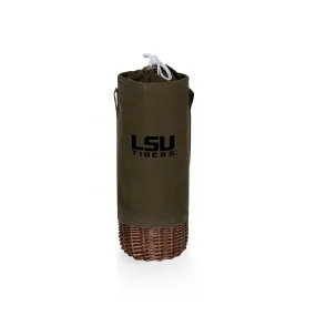 LSU Tigers - Malbec Insulated Canvas and Willow Wine Bottle Basket