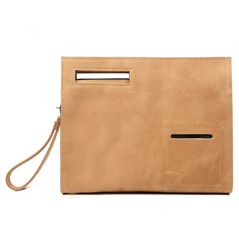 Man Handbag Handmade Leather Tablet Bag Ipad Bag