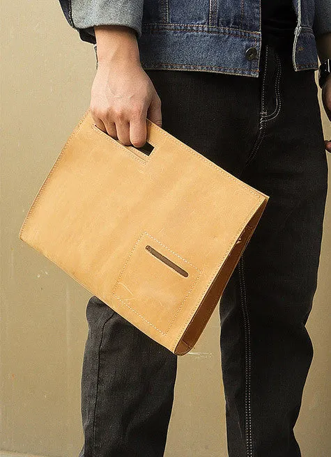 Man Handbag Handmade Leather Tablet Bag Ipad Bag