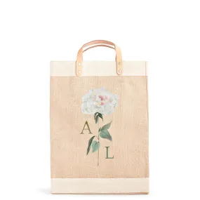 Market Bag in Natural Peony by Amy Logsdon