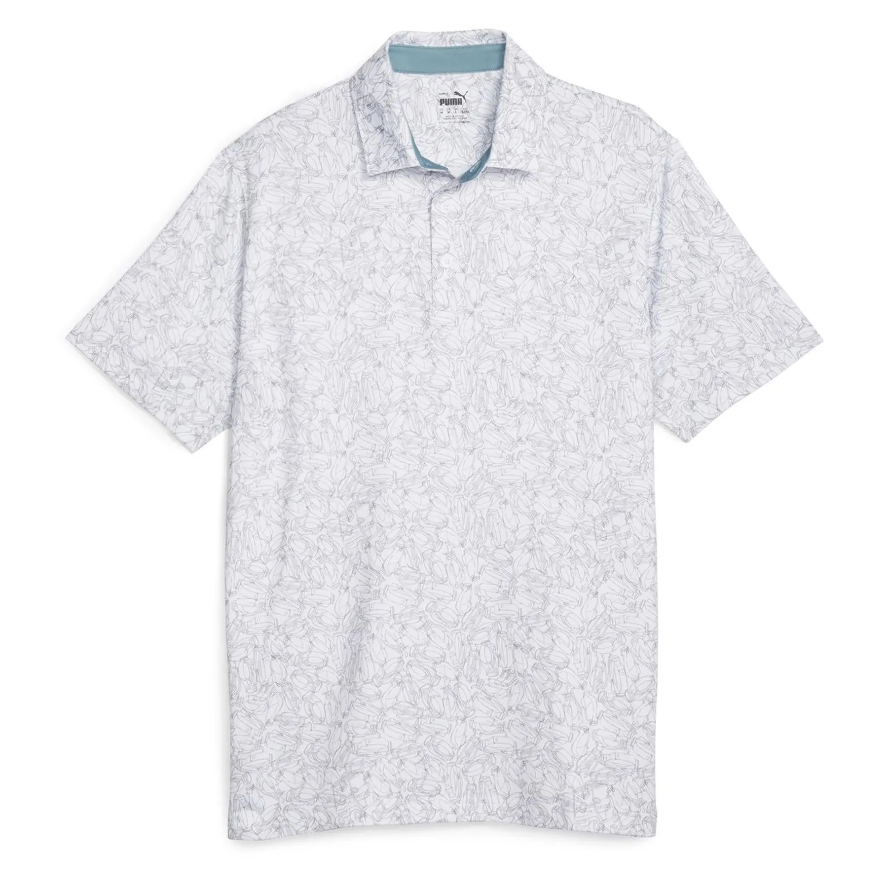 MATTR Caddy Polo White Glow-SLate Sky - AW23