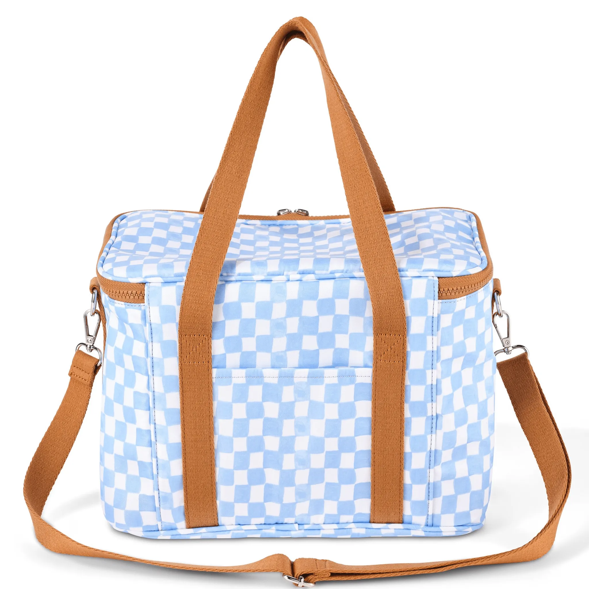 Maxi Insulated Picnic Bag/Pumping Bag - Blue Check