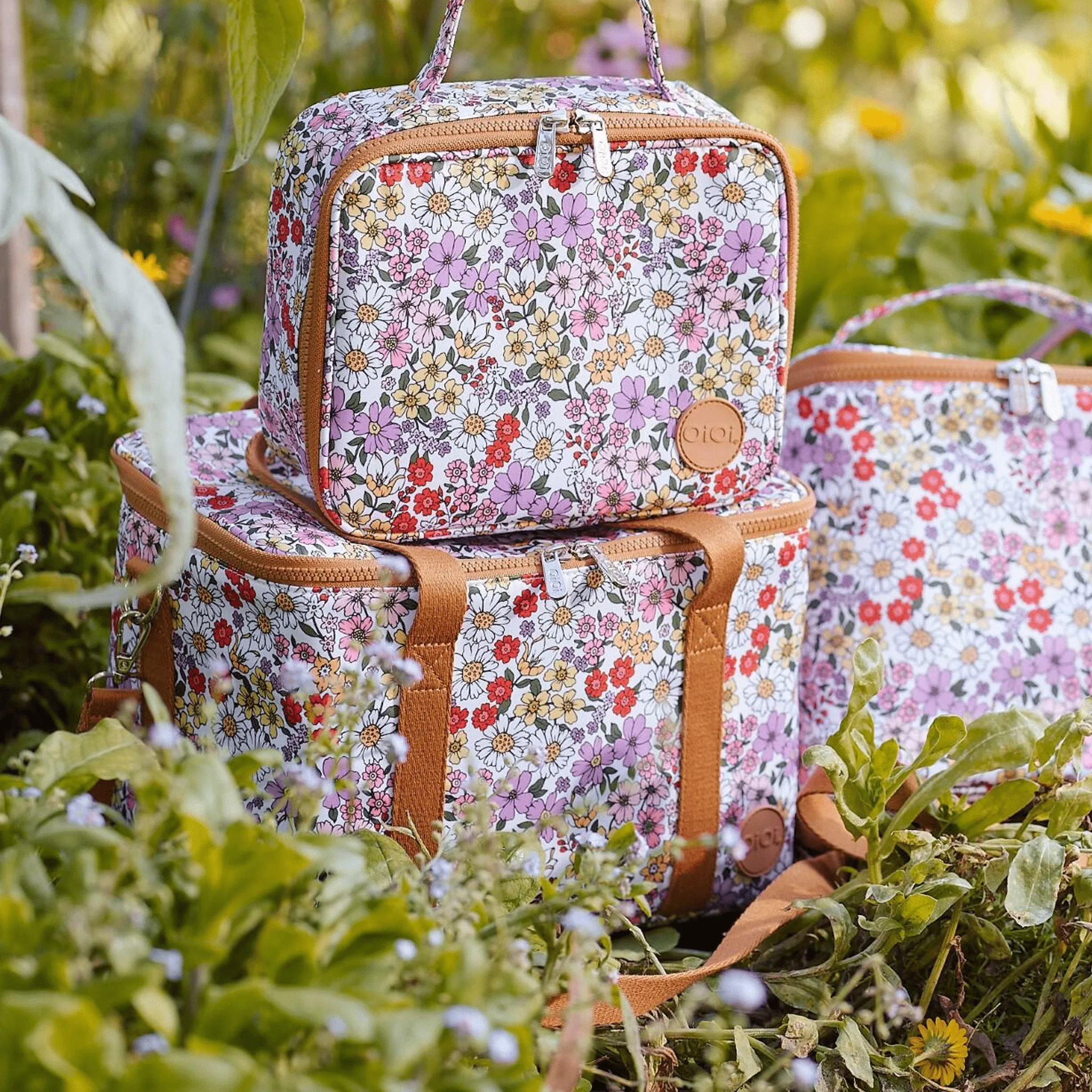 Maxi Insulated Picnic Bag/Pumping Bag - Daisy