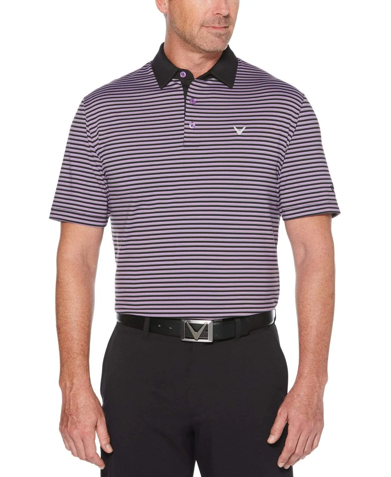 Mens 3-Color Stripe Polo