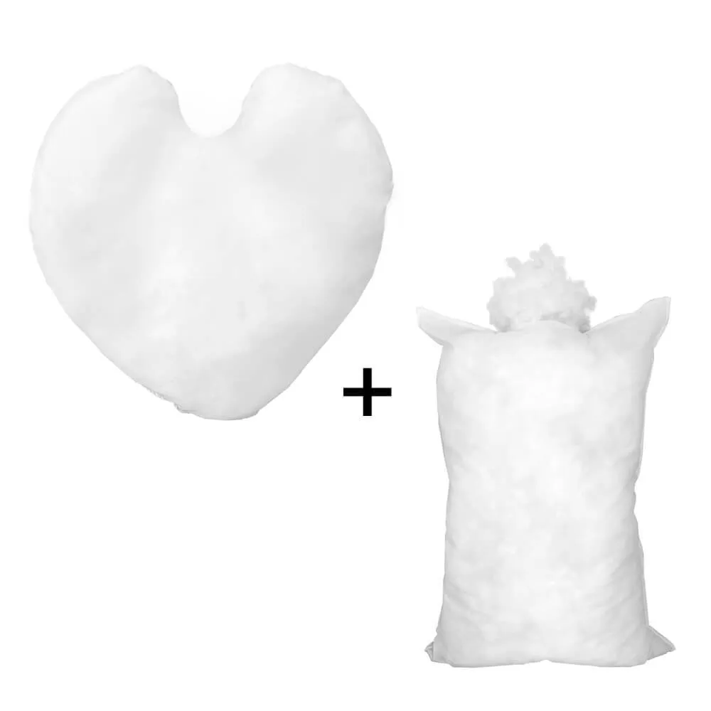 Microfiber Pillow Shell / Cover - 16" Heart Shaped for printing and sublimation   1 LB Stuffing