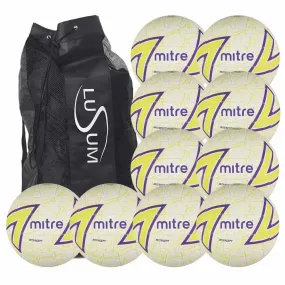 Mitre Intercept 10 Ball Netball Pack