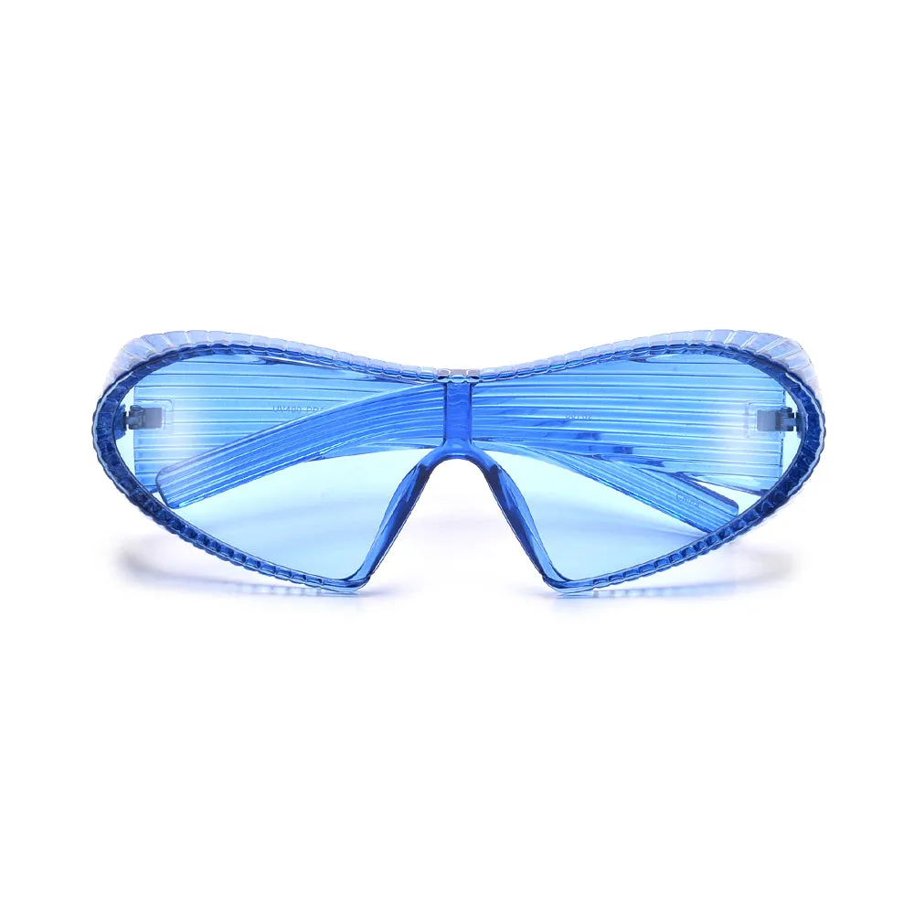 Monoblok Wraparound Sporty Futuristic Shield Sunnies