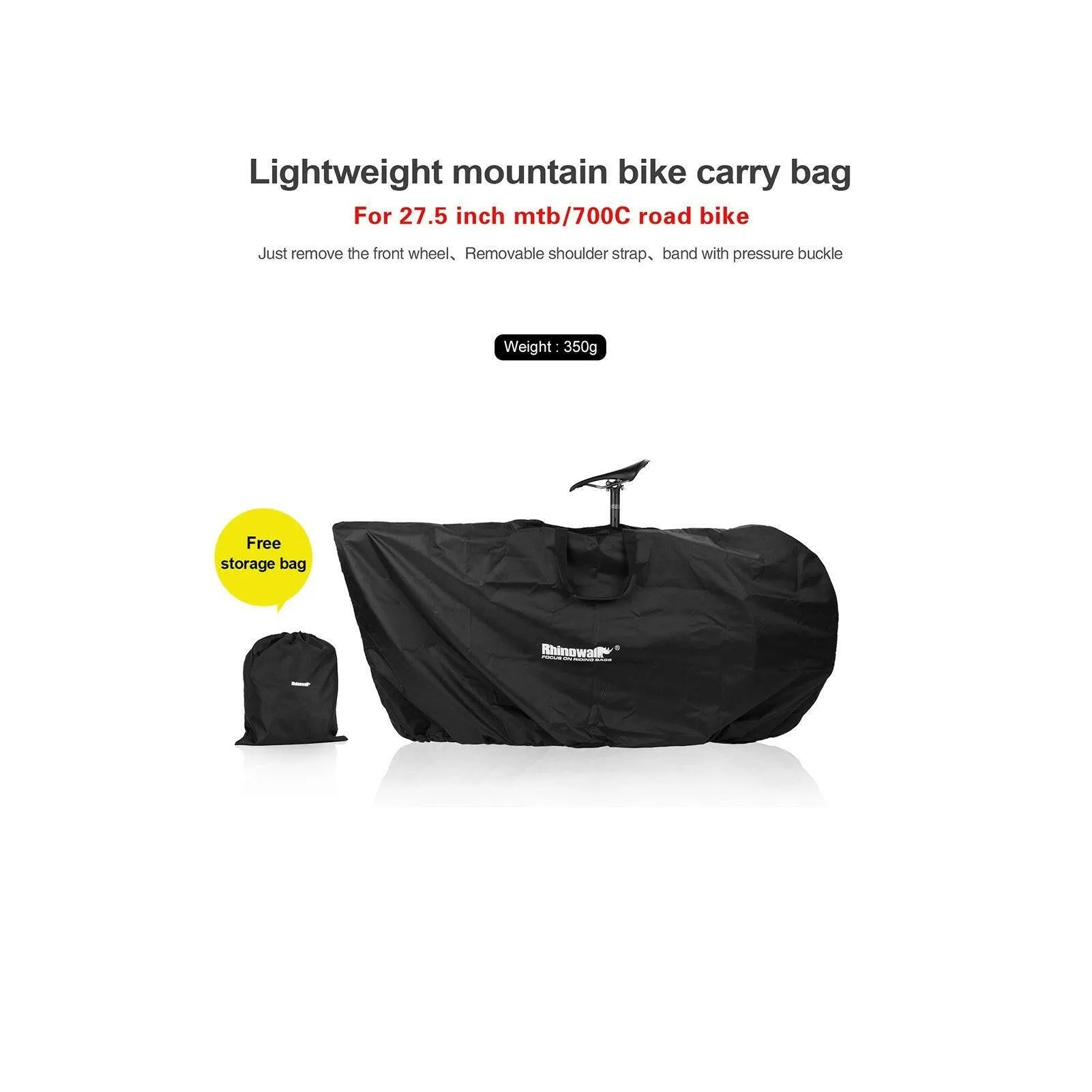 Mountain Bike Carry Bag for 26-27.5 Inch Portable Cycling Bike MTB 700C Travel Bicycle Storage Bag