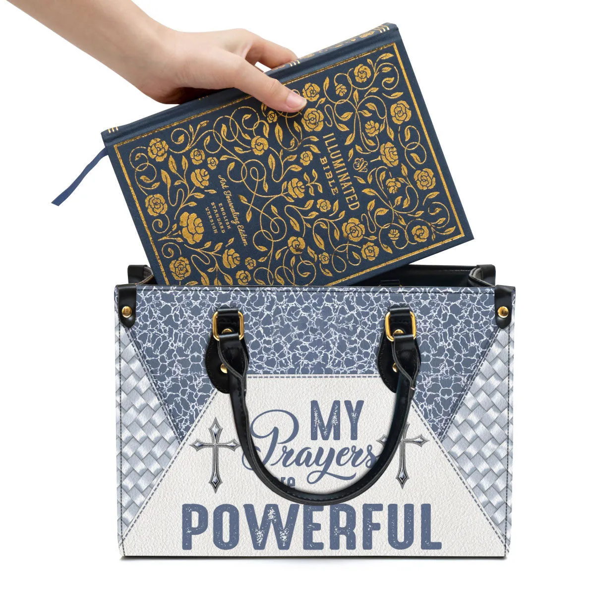 My Prayers Are Powerful Gorgeous Leather Handbag - Religious Gifts For Women - Women Pu Leather Bag