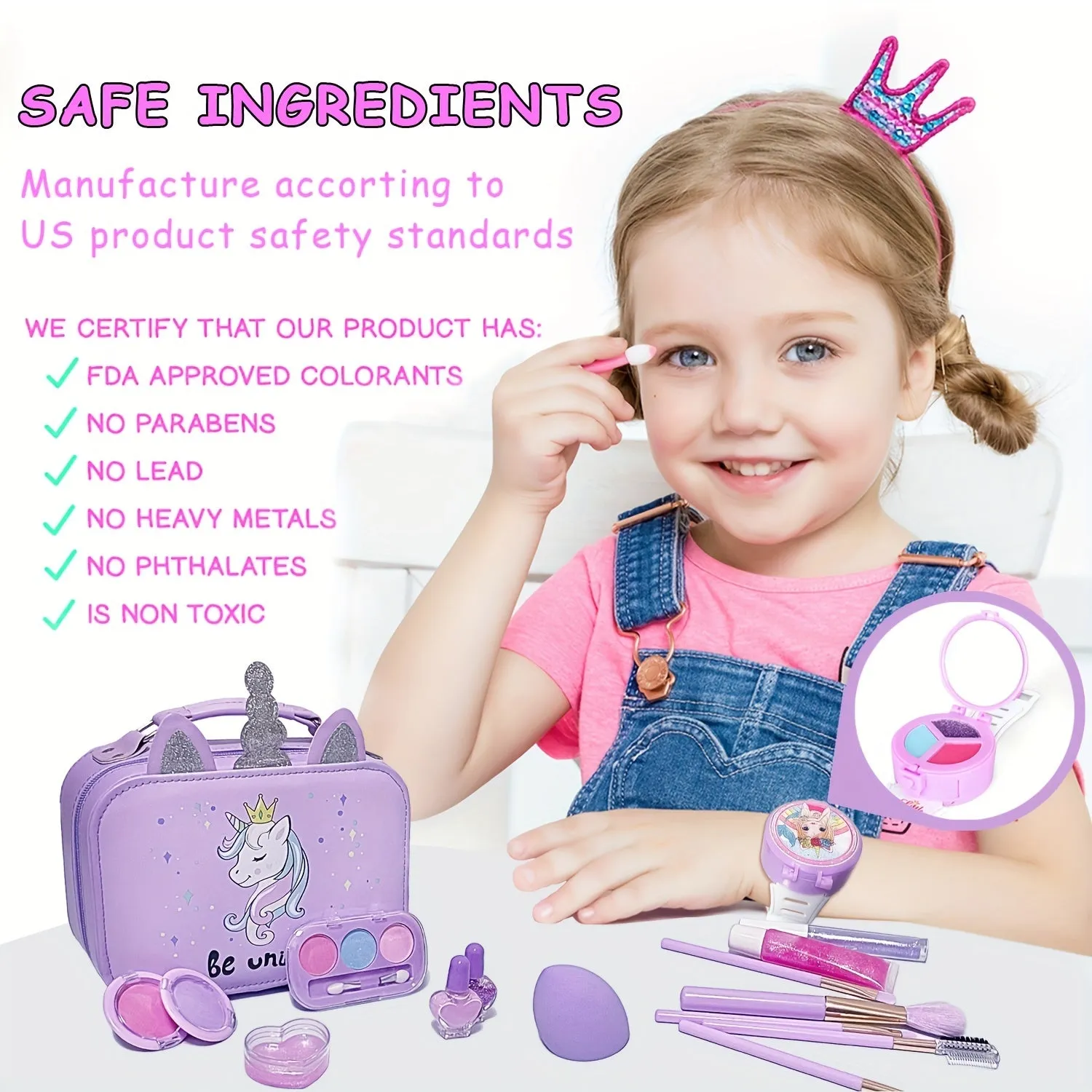 NonToxic Makeup Kit Ideal Gift for Princess Cosplay