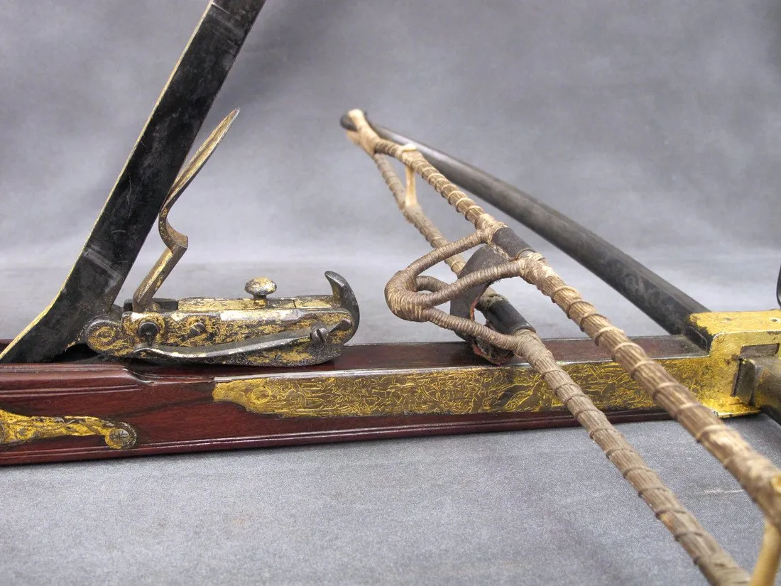 Original 18th Century Gold Leaf Encrusted Stonebow