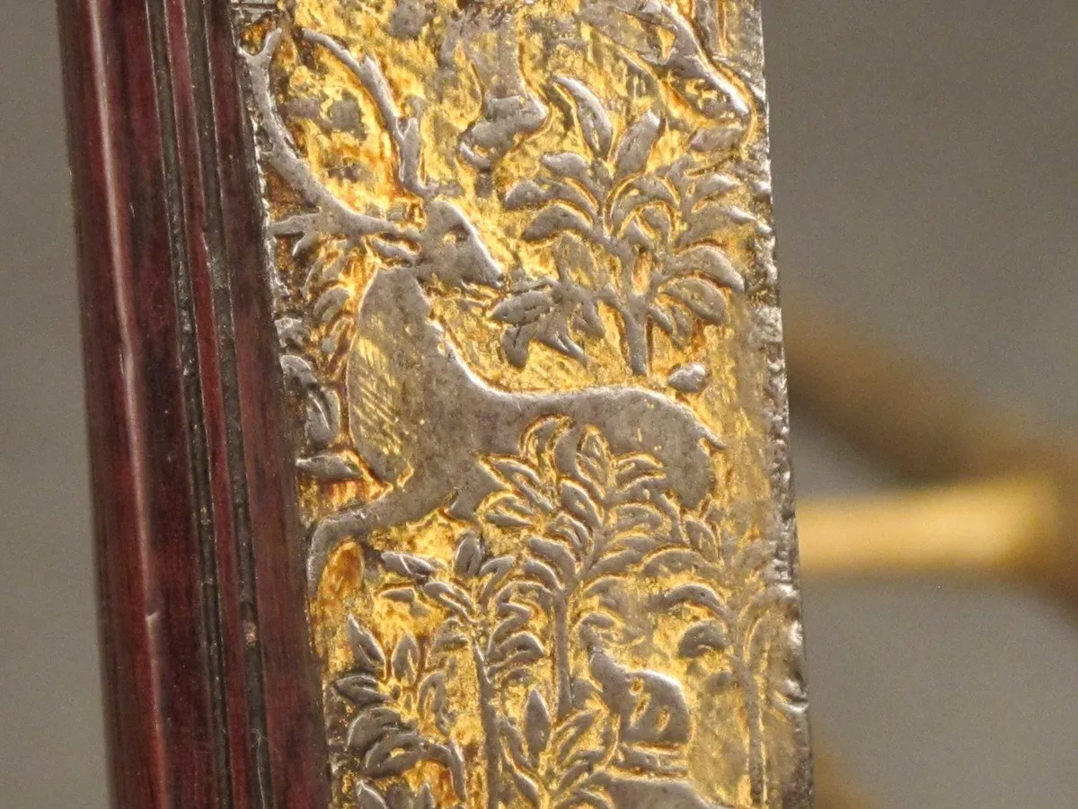 Original 18th Century Gold Leaf Encrusted Stonebow