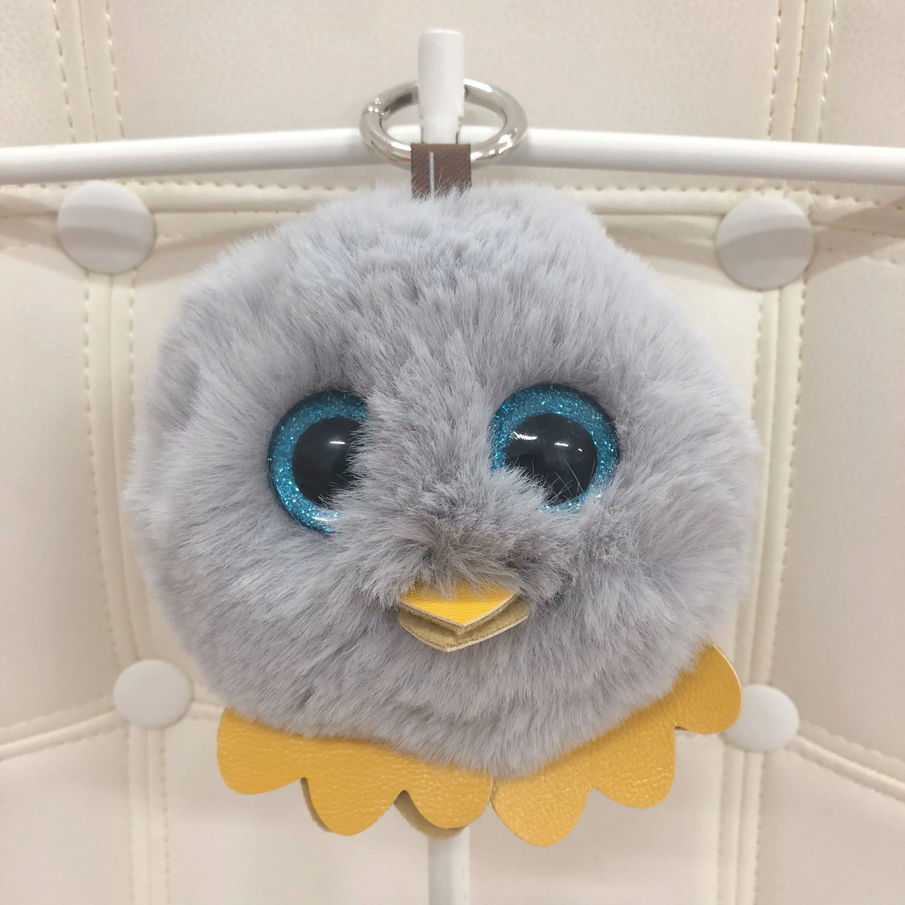 owl fur ball bag charm