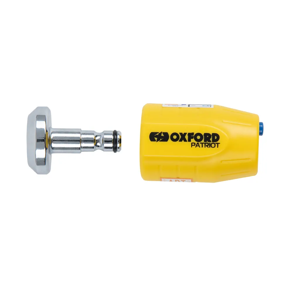 Oxford Patriot 14mm Pin Disc Lock Yellow Motorcycle Security