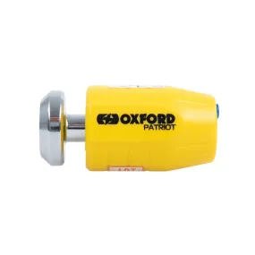 Oxford Patriot 14mm Pin Disc Lock Yellow Motorcycle Security