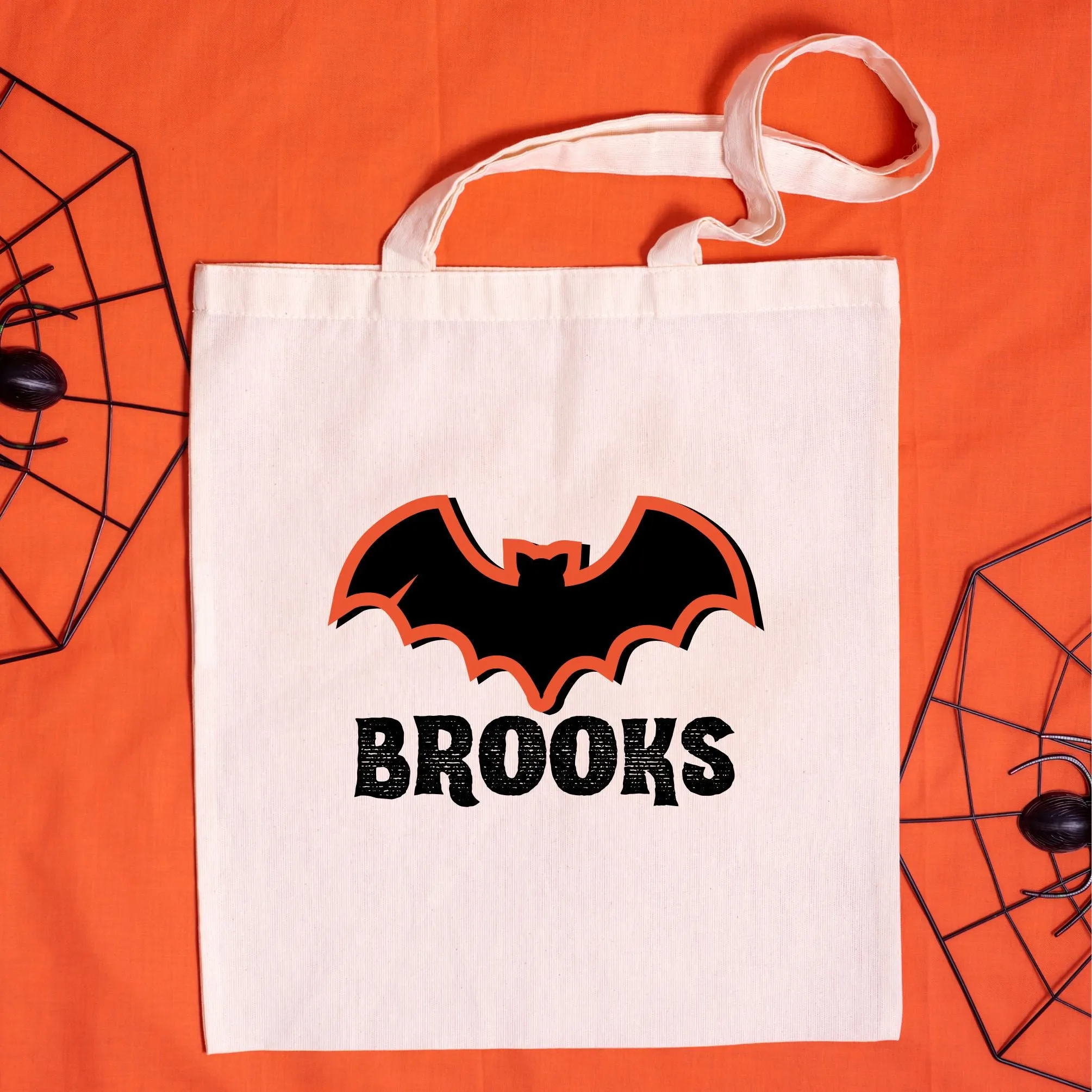 Personalized Halloween Spooky Bat Tote Bag