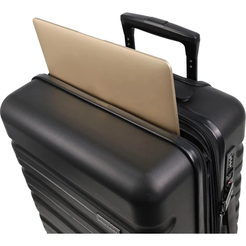 Pierre Cardin Hard Shell Suitcase Cabin 54cm - Black