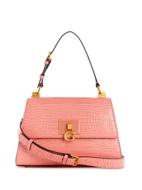 Pink Croc Stephi Top Handle Satchel