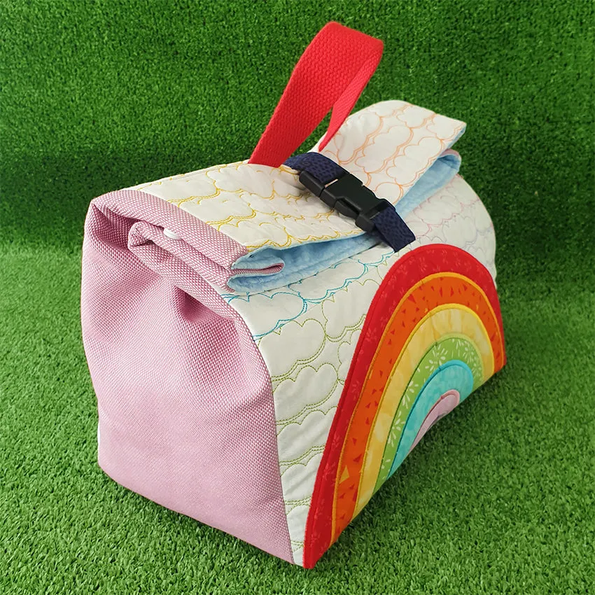 Rainbow Picnic Lunch Bag 4x4 5x5 6x6 7x7