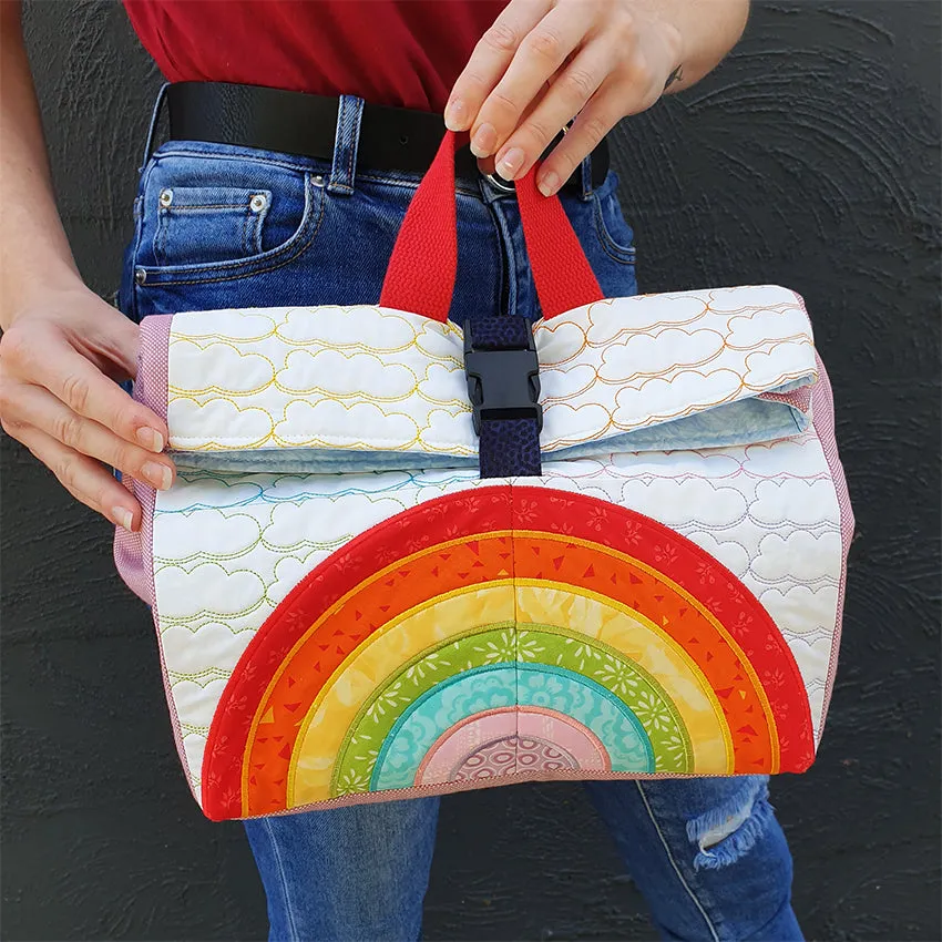 Rainbow Picnic Lunch Bag 4x4 5x5 6x6 7x7