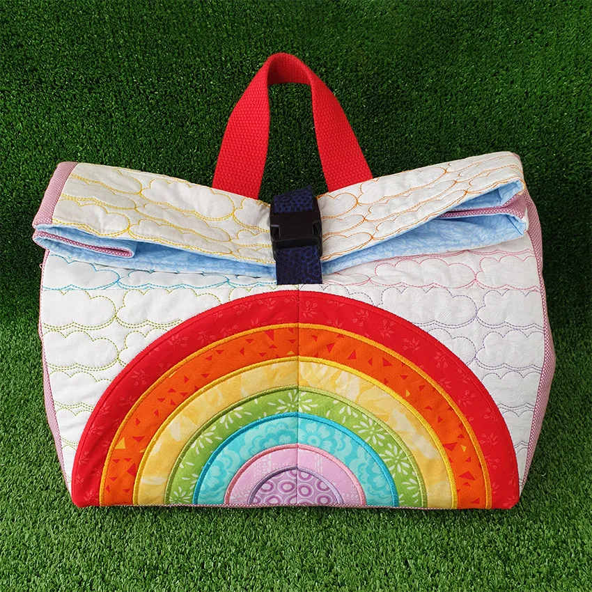 Rainbow Picnic Lunch Bag 4x4 5x5 6x6 7x7